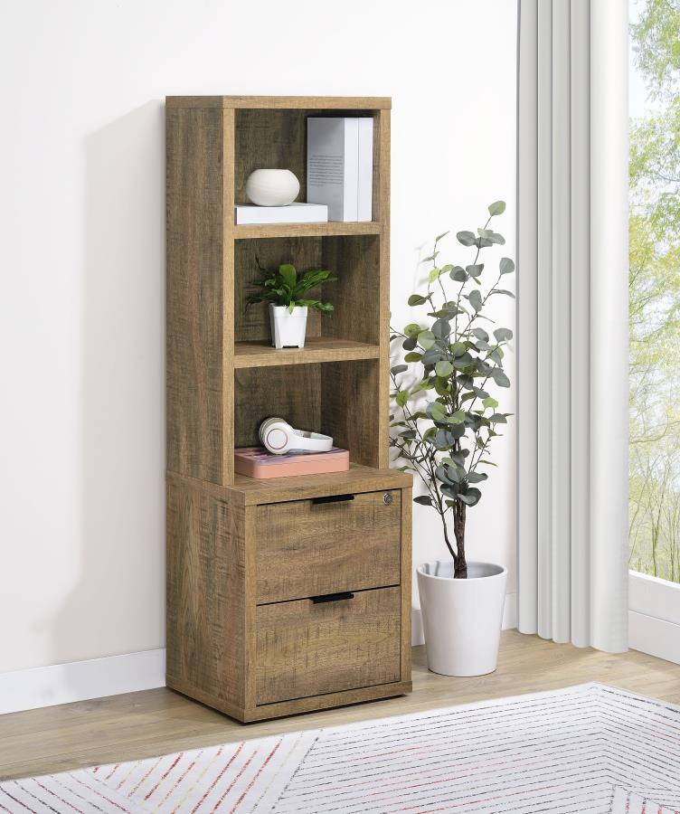 Westpark - 3-Shelf Bookcase USB And Lockable Drawer