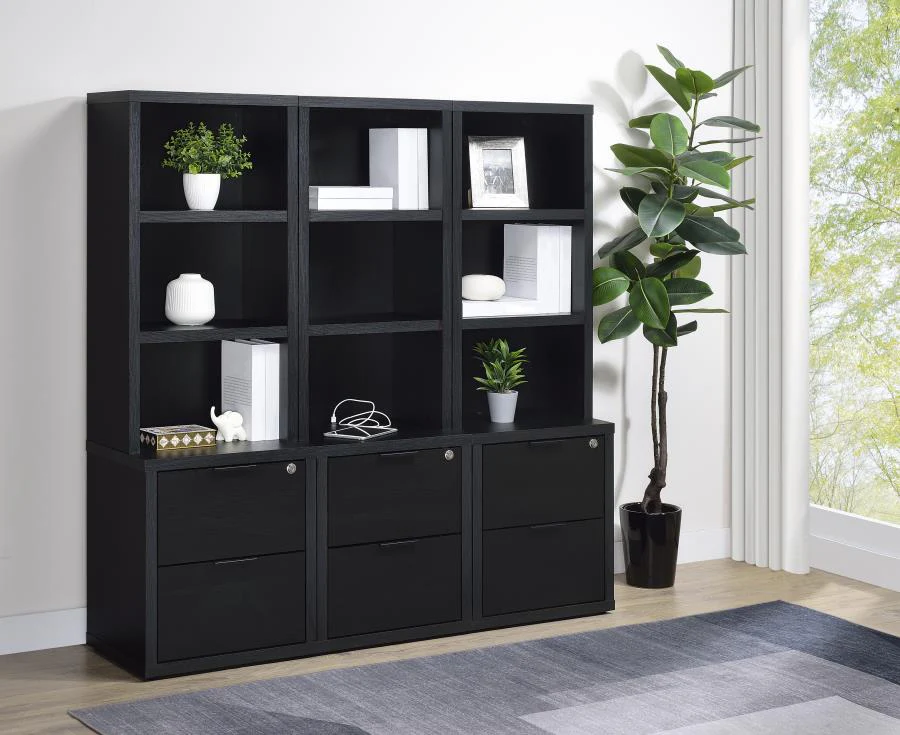 Westpark - 3-Shelf Bookcase USB And Lockable Drawer