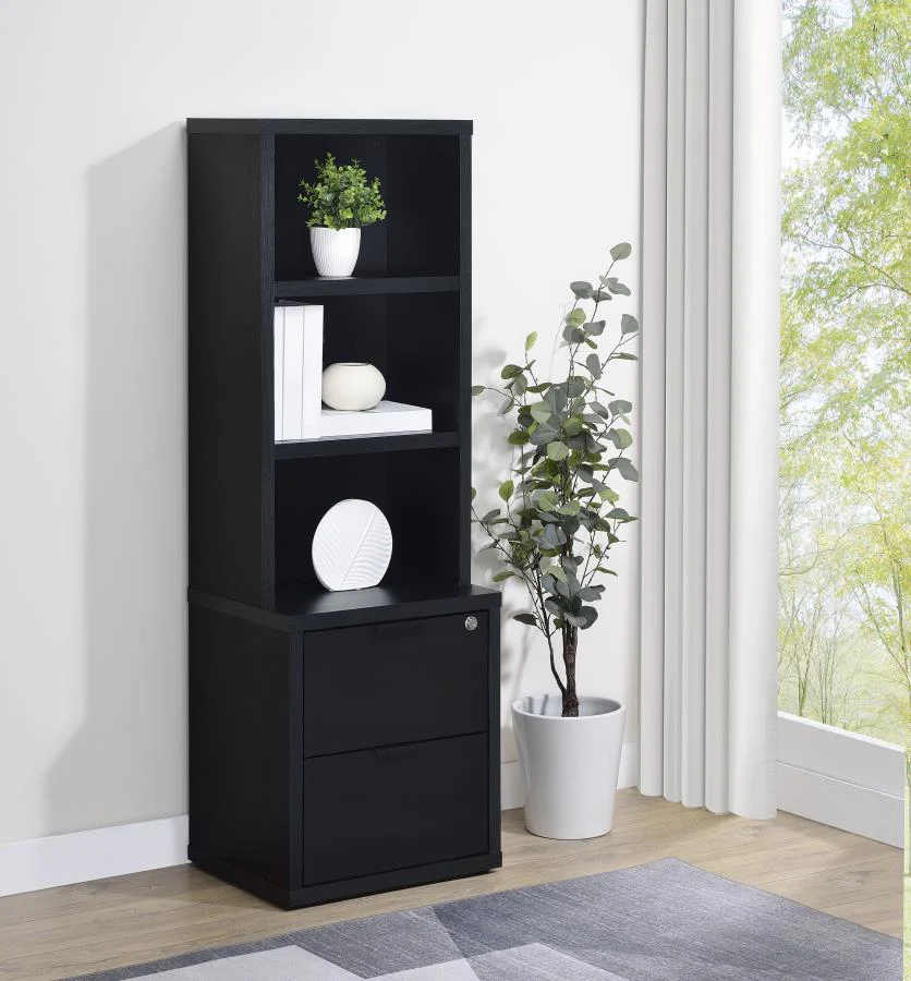 Westpark - 3-Shelf Bookcase USB And Lockable Drawer