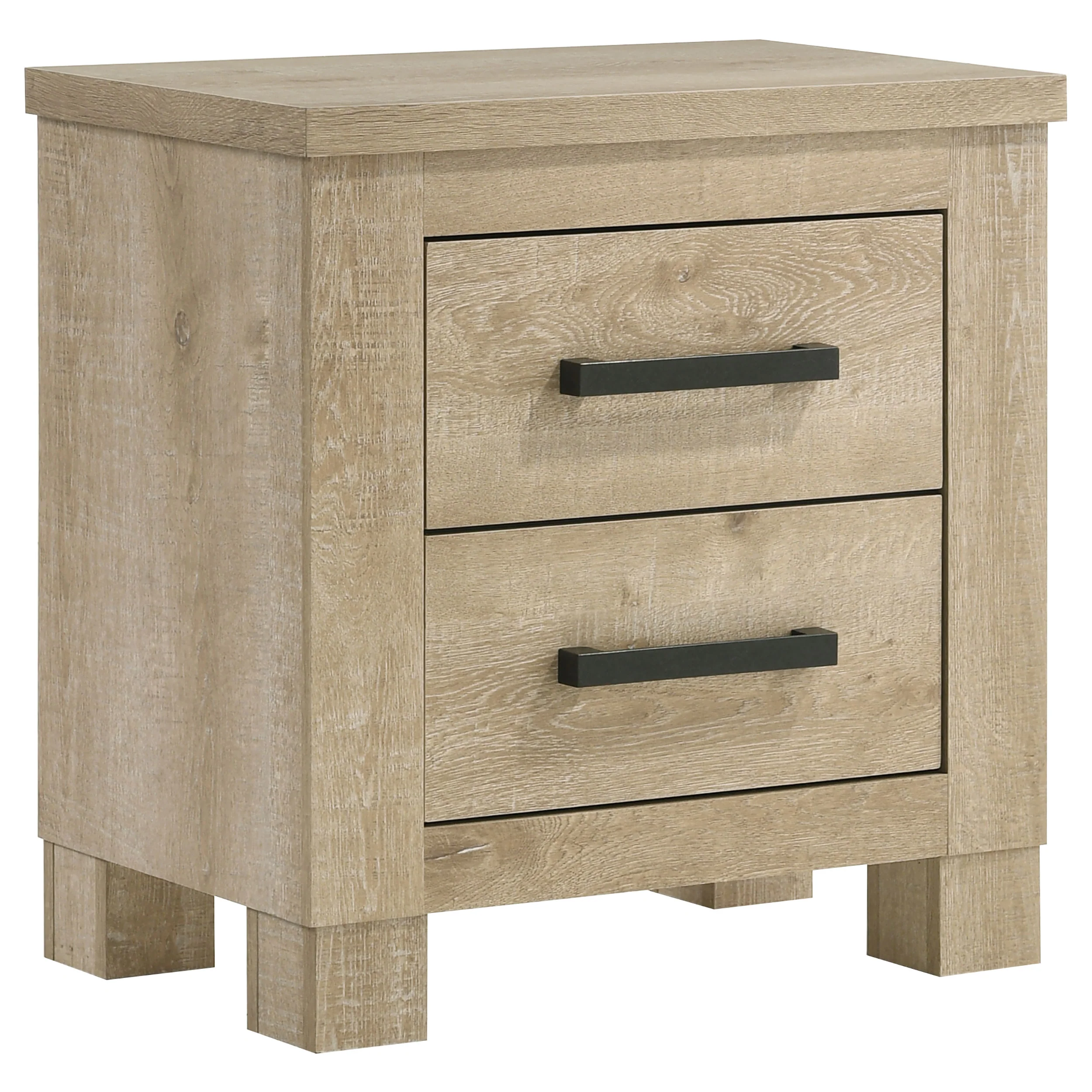 7263-oakglen-2-drawer-nightstand-bedside-table-weathered-oak-15.webp Oakglen - 2-Drawer Nightstand Bedside Table - Weathered Oak