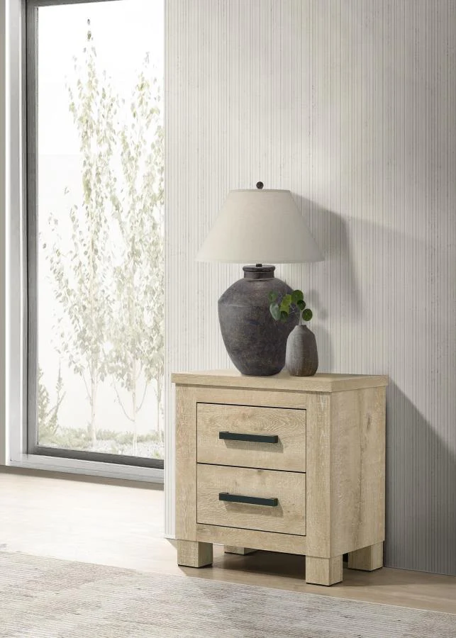 7263-oakglen-2-drawer-nightstand-bedside-table-weathered-oak-2.webp Oakglen - 2-Drawer Nightstand Bedside Table - Weathered Oak