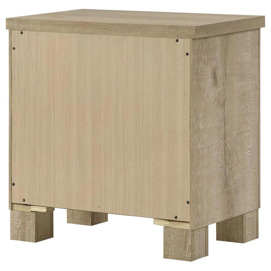 7263-oakglen-2-drawer-nightstand-bedside-table-weathered-oak-8.webp Oakglen - 2-Drawer Nightstand Bedside Table - Weathered Oak