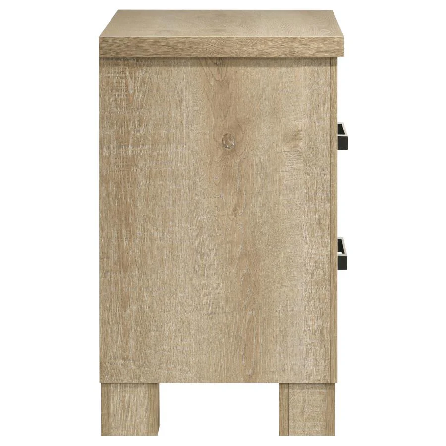 7263-oakglen-2-drawer-nightstand-bedside-table-weathered-oak-9.webp Oakglen - 2-Drawer Nightstand Bedside Table - Weathered Oak