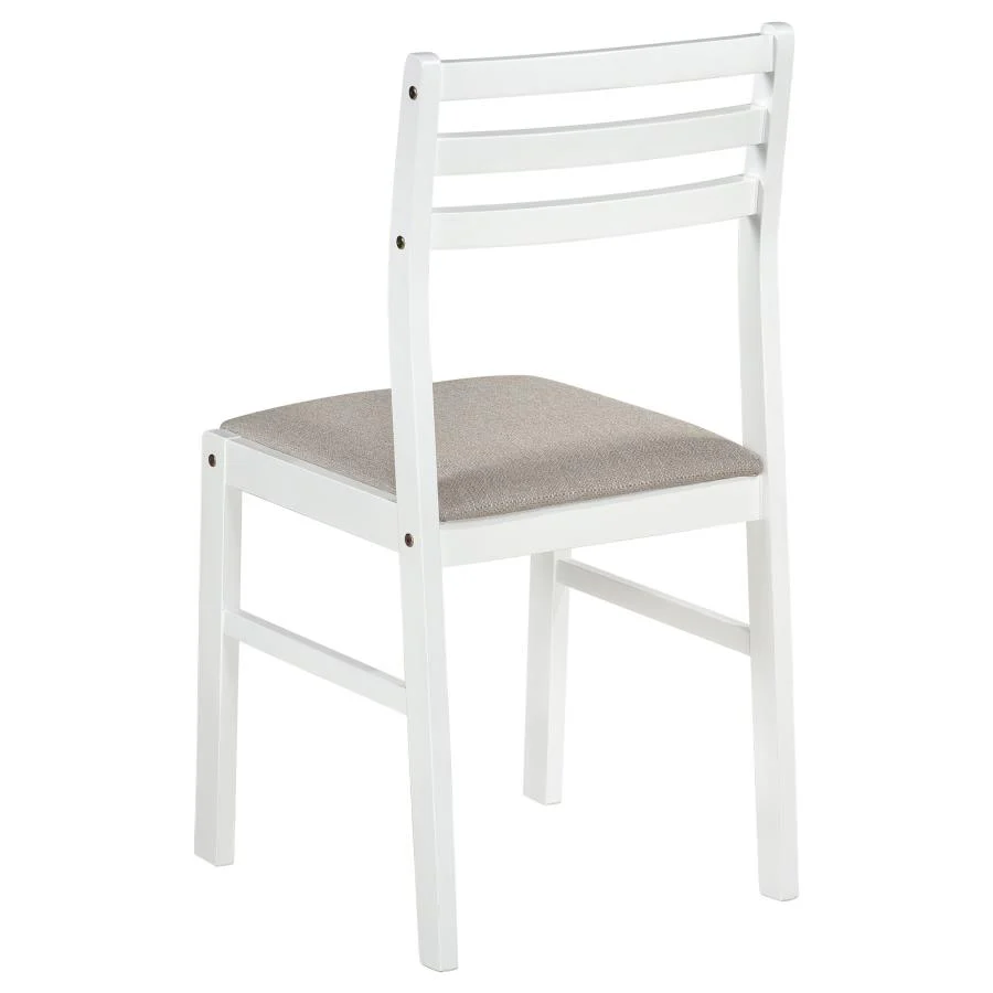 Bucknell - 3 Piece Round Drop Leaf Dining Table Set - White