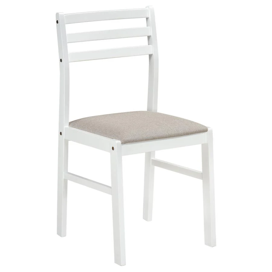 Bucknell - 3 Piece Round Drop Leaf Dining Table Set - White