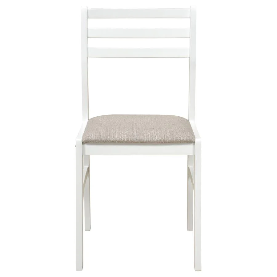 Bucknell - 3 Piece Round Drop Leaf Dining Table Set - White