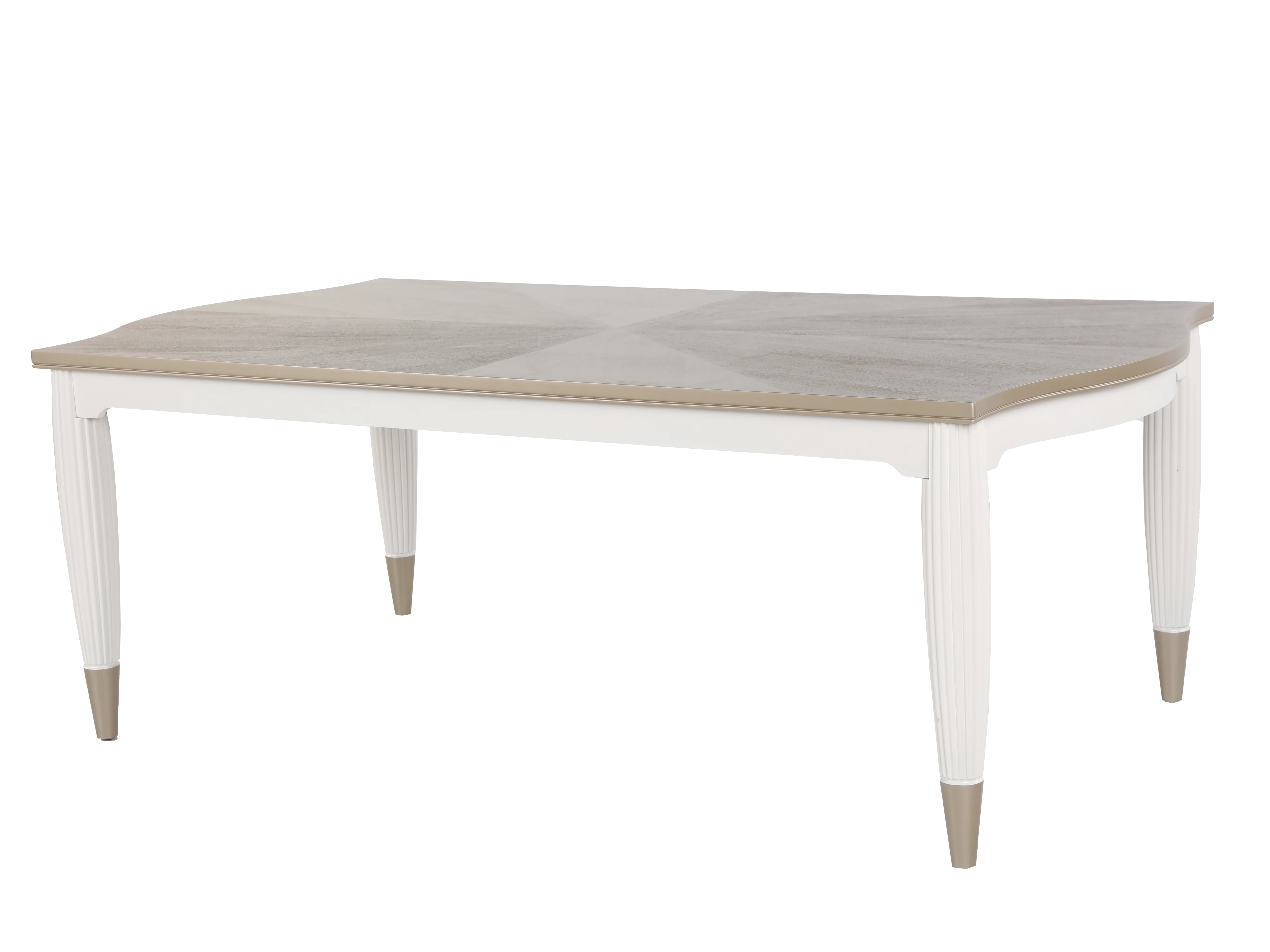 Pearl White & Champagne 7 Piece Dining Room Set