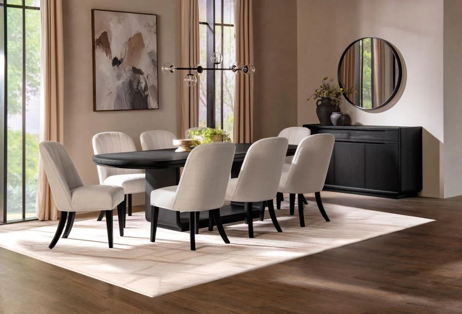 Leandro - 2-Drawer Dining Sideboard Server - Burnished Black