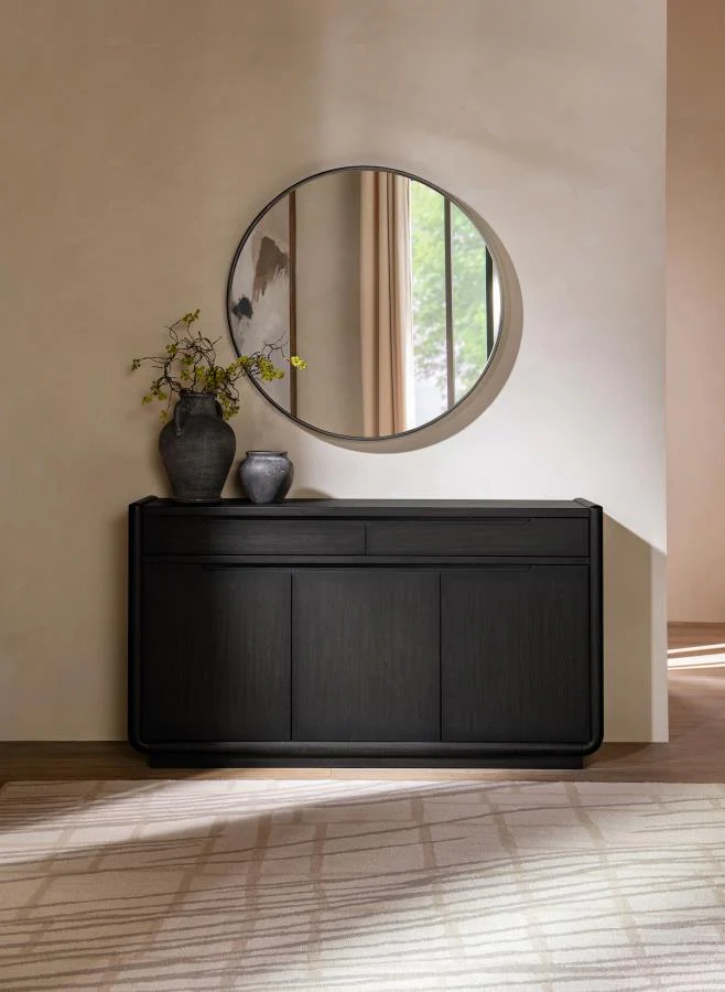 Leandro - 2-Drawer Dining Sideboard Server - Burnished Black