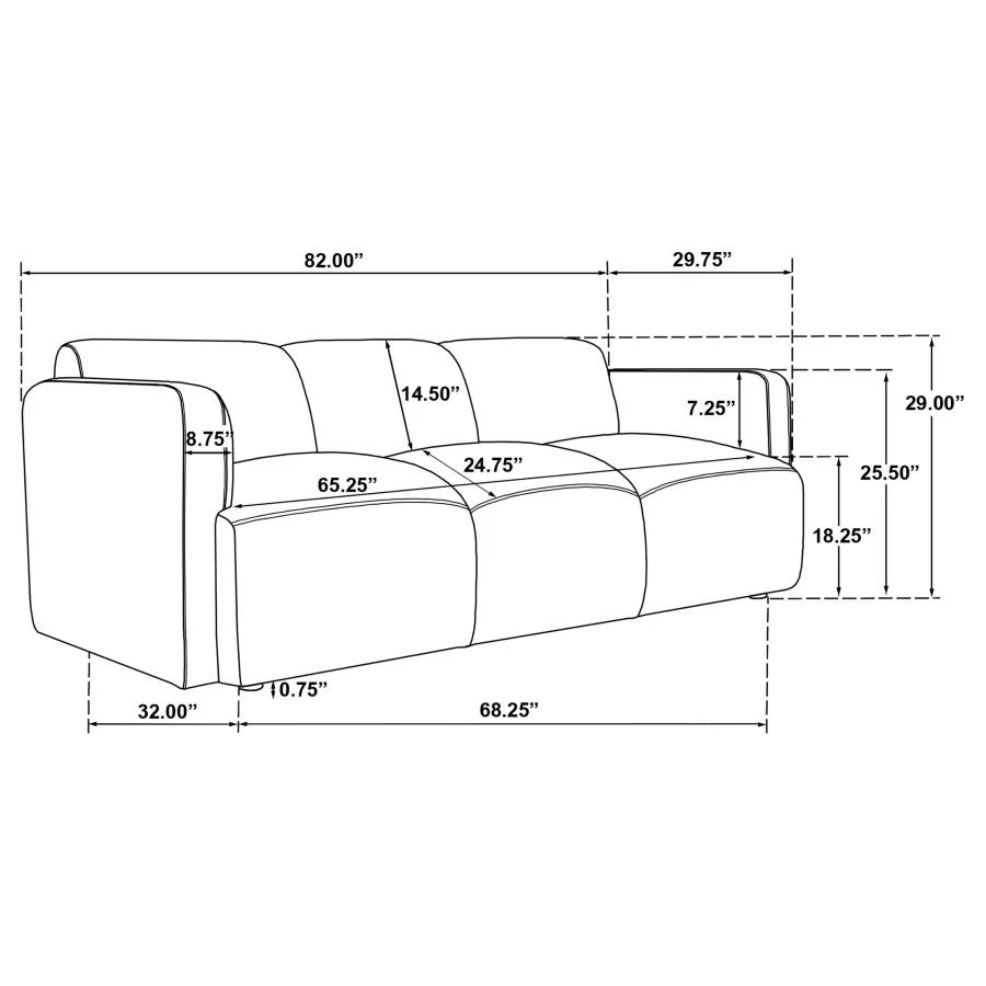Dorset - Fabric Upholstered Round Track Arm Sofa