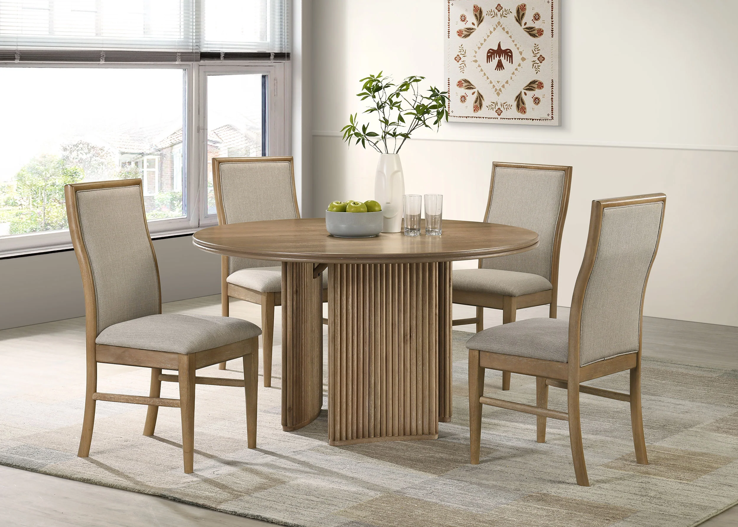 7311-adina-5-piece-round-dining-table-set-barley-distressed-light-brown-15.webp Adina - 5 Piece Round Dining Table Set - Barley / Distressed Light Brown