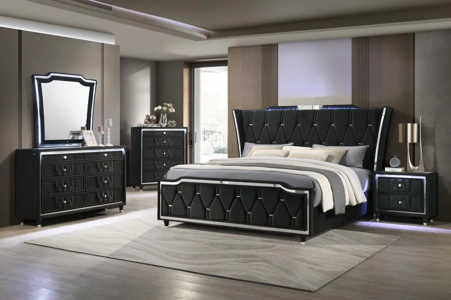 Lorient - LED Upholstered Bed