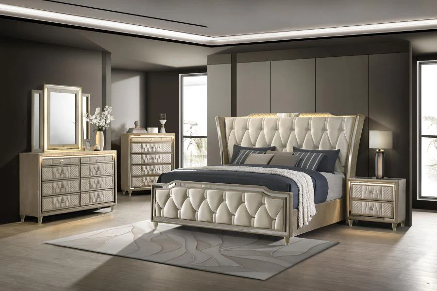 Lorient - LED Upholstered Bed