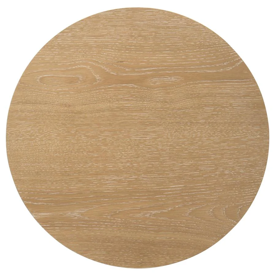 Ottowa - Round Wood Table With Shelf