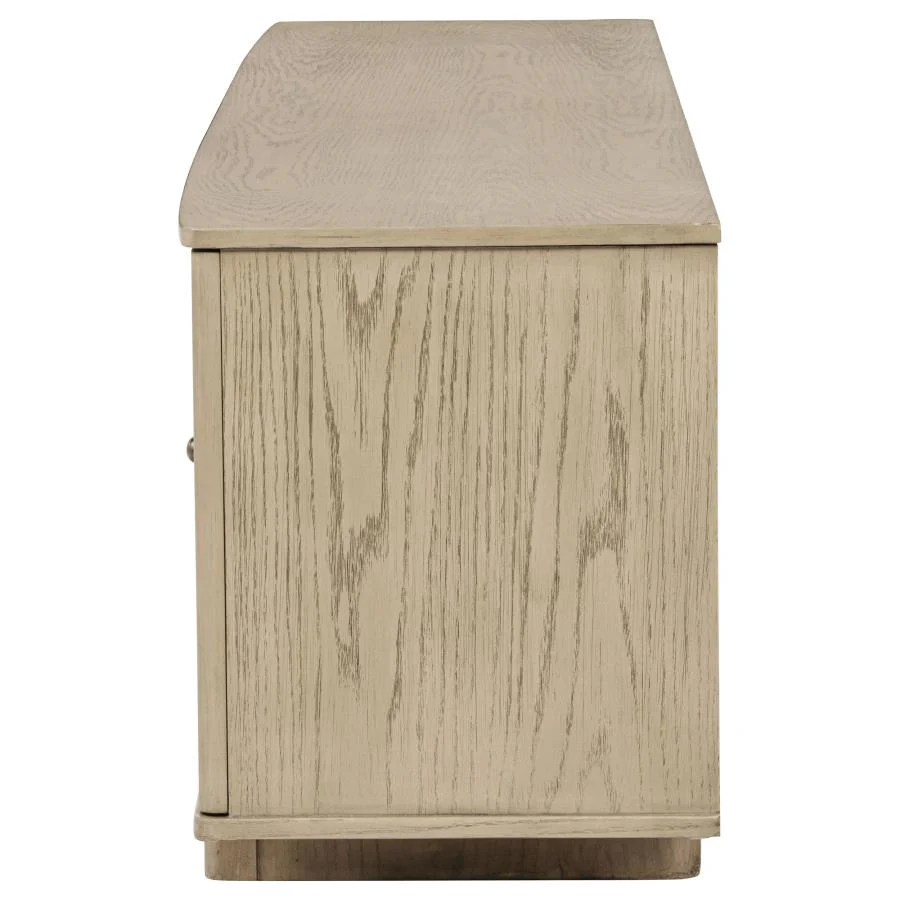Kailani - 79" 4-door Cane TV Stand Media Console - Beige Oak