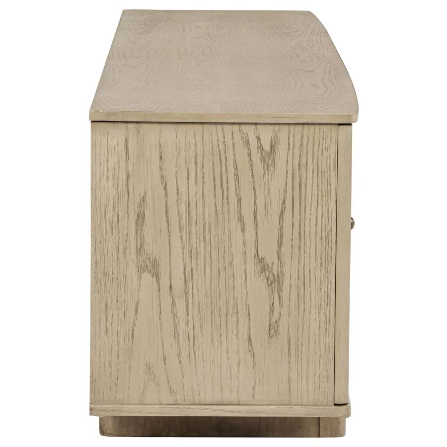 Kailani - 79" 4-door Cane TV Stand Media Console - Beige Oak