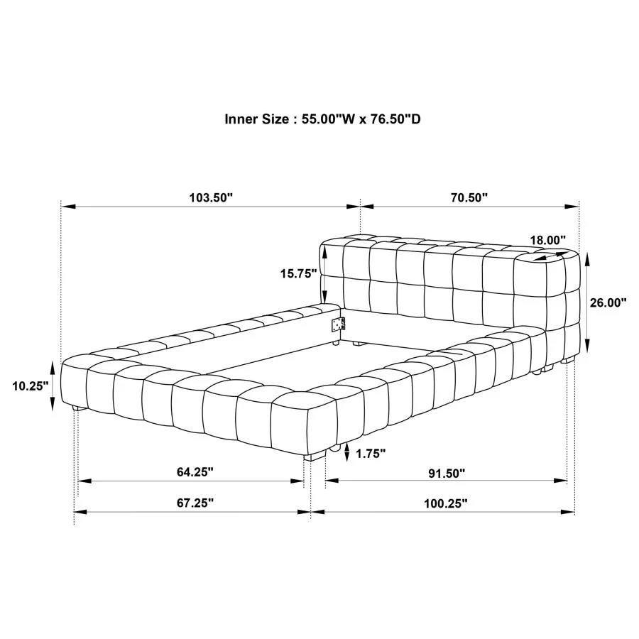 Trinity Upholstered  Platform Bed