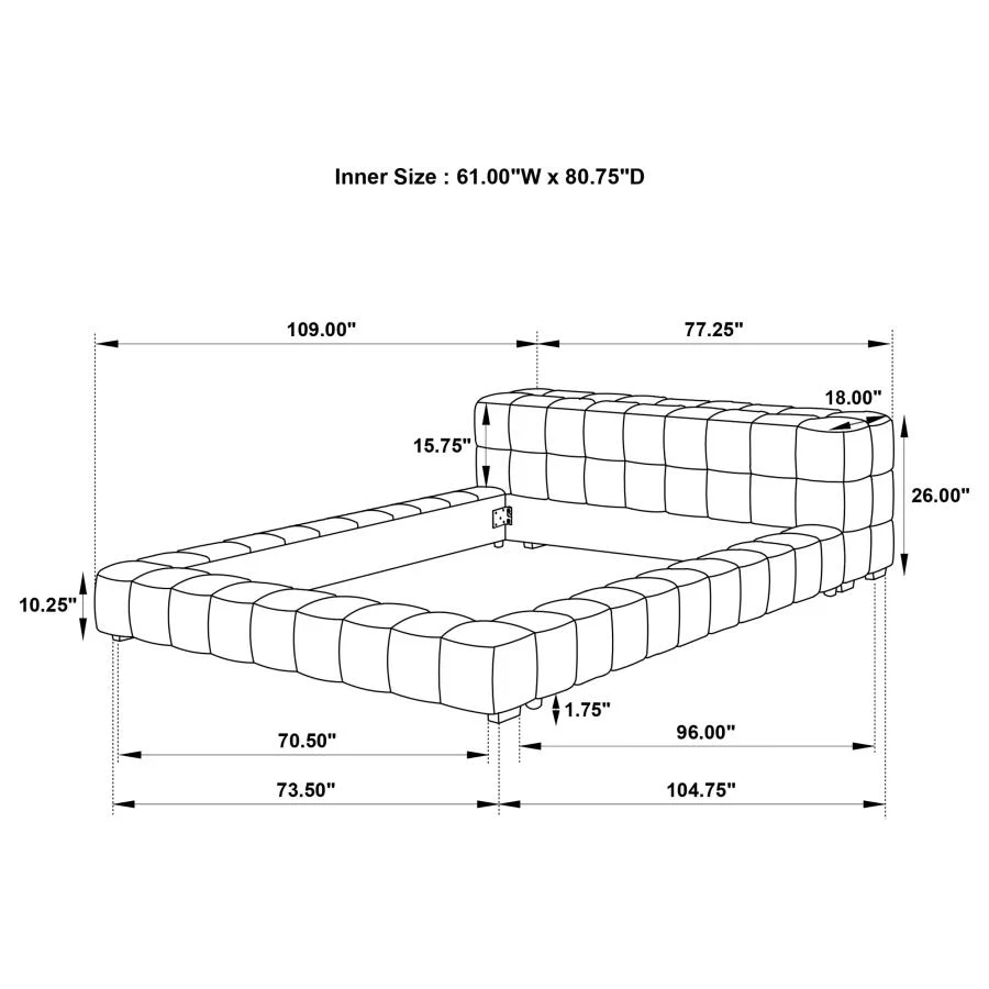 Trinity Upholstered  Platform Bed