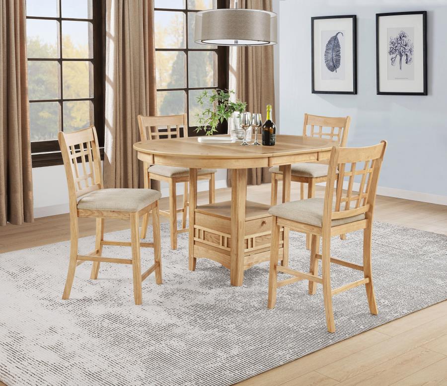 7357-lavon-5-piece-oval-counter-height-dining-set-light-oak-10.jpg Lavon 5-piece Oval Counter Height Dining Set Light Oak
