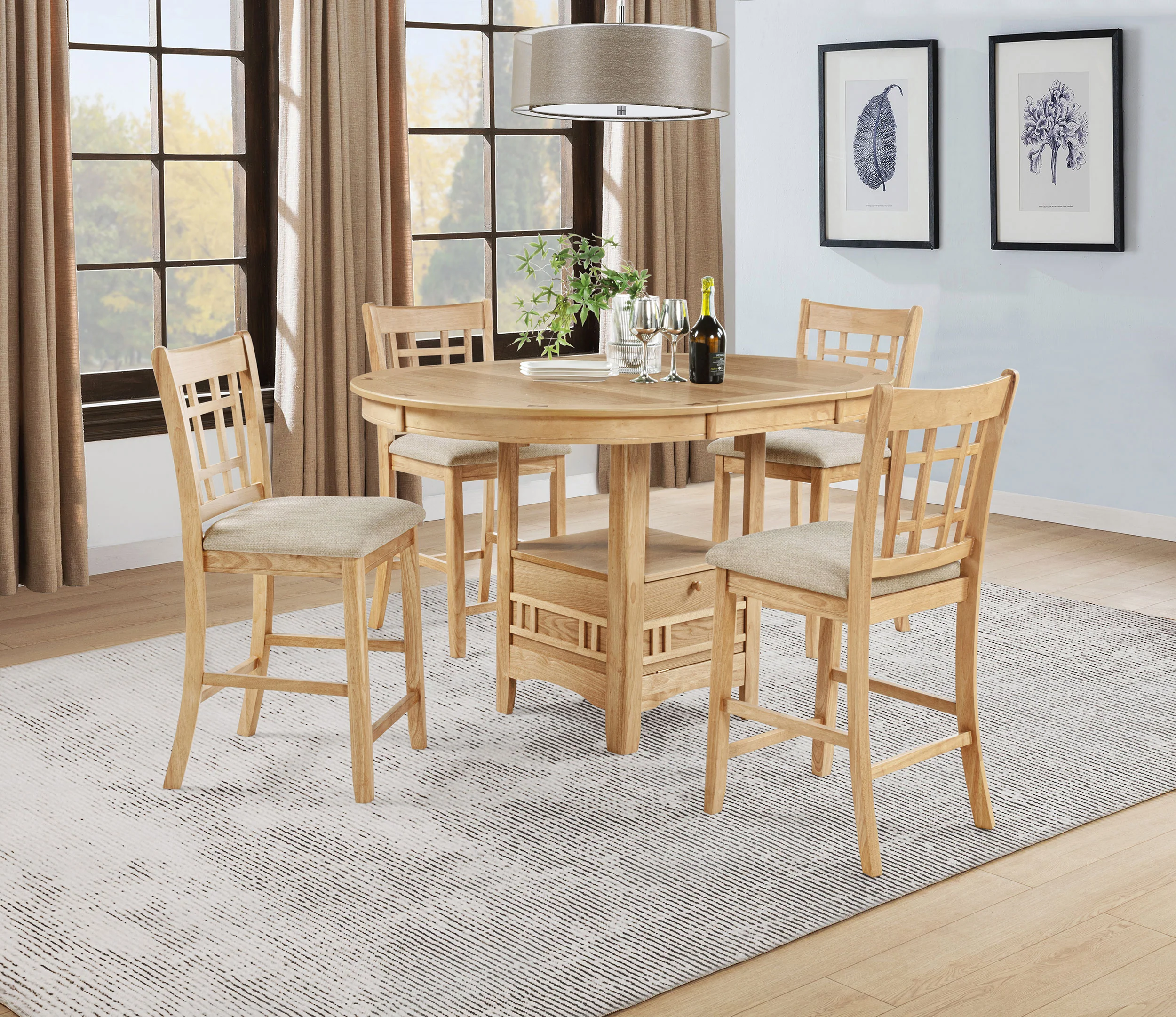 7357-lavon-5-piece-oval-counter-height-dining-set-light-oak-15.webp Lavon 5-piece Oval Counter Height Dining Set Light Oak