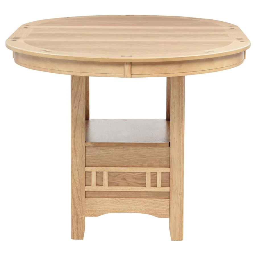 7357-lavon-5-piece-oval-counter-height-dining-set-light-oak-5.webp Lavon 5-piece Oval Counter Height Dining Set Light Oak