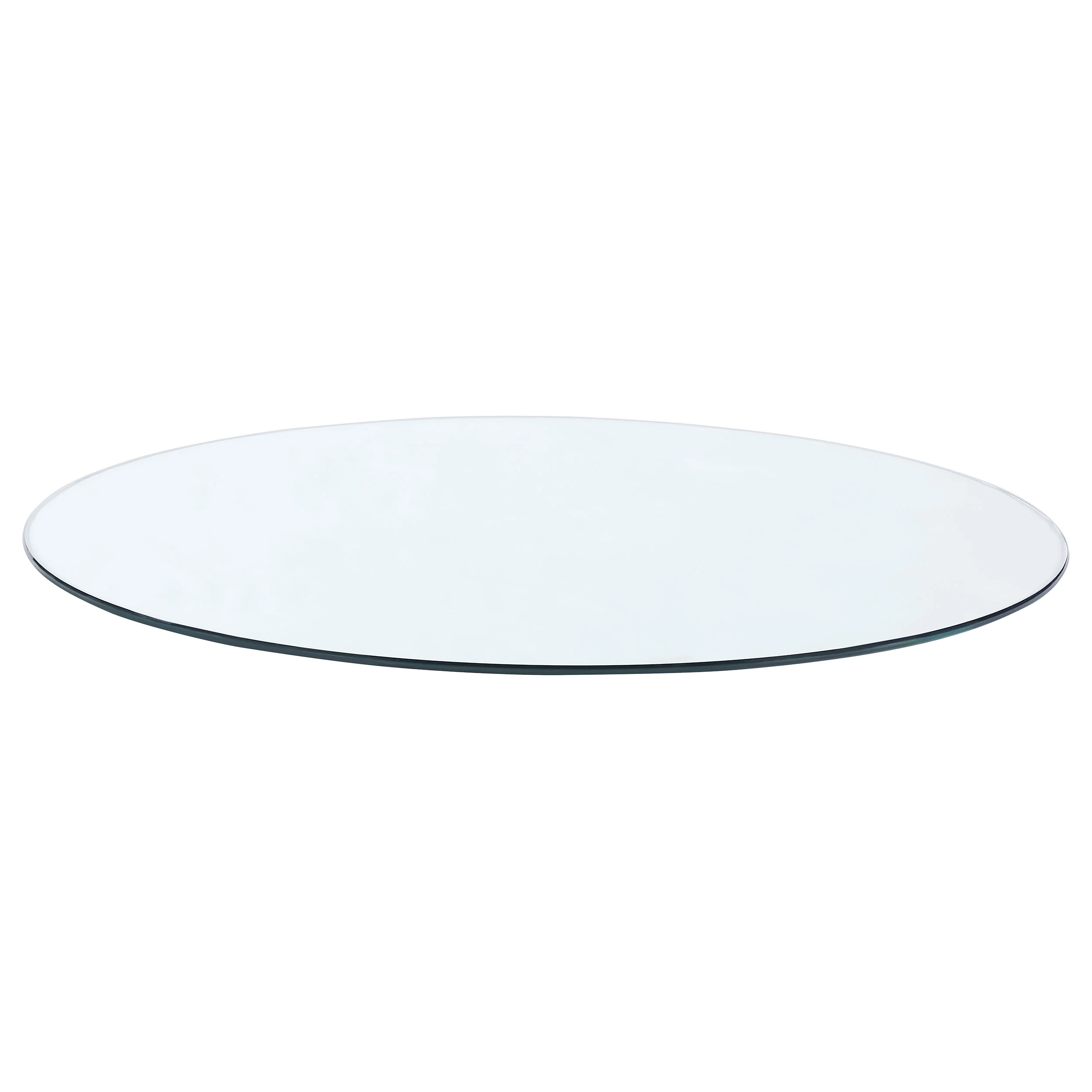 8mm Round Clear Tempered Glass Top
