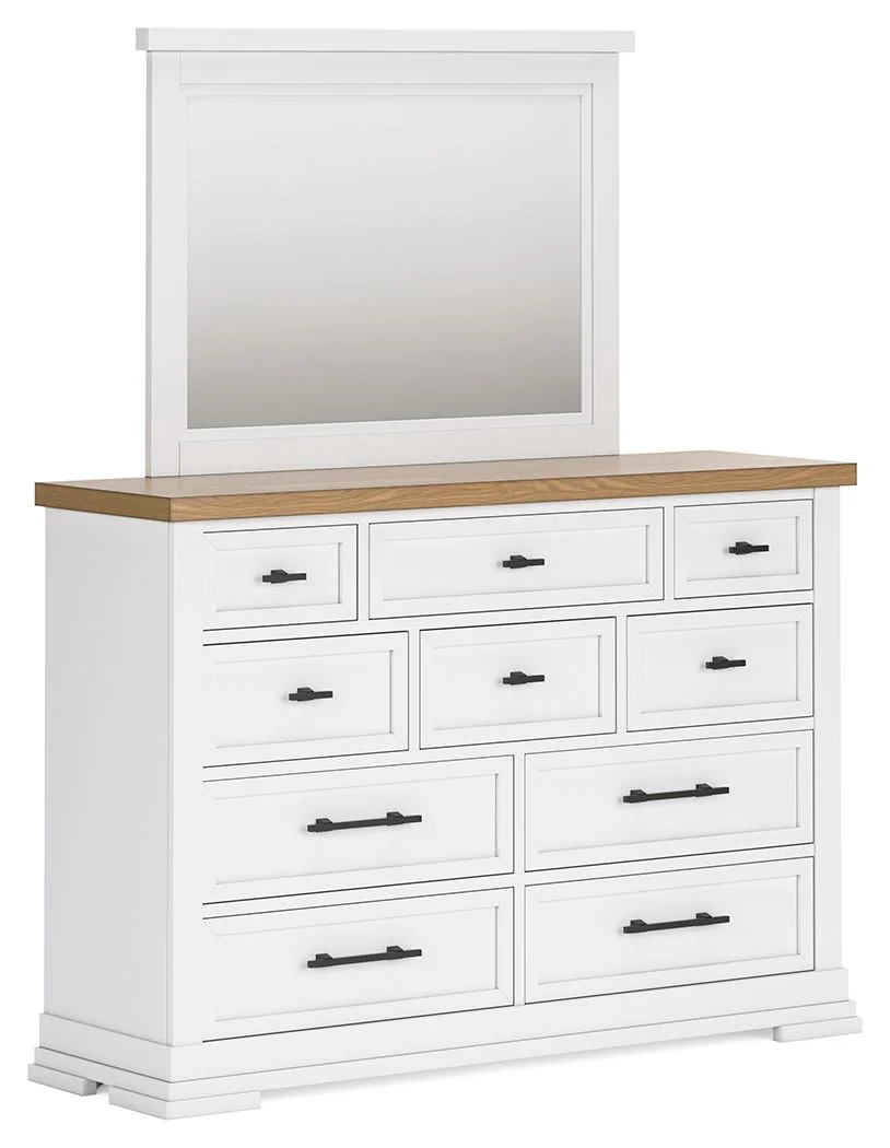 7530-ashbryn-dresser-and-mirror-white-natural-1.webp Ashbryn - Dresser And Mirror - White / Natural