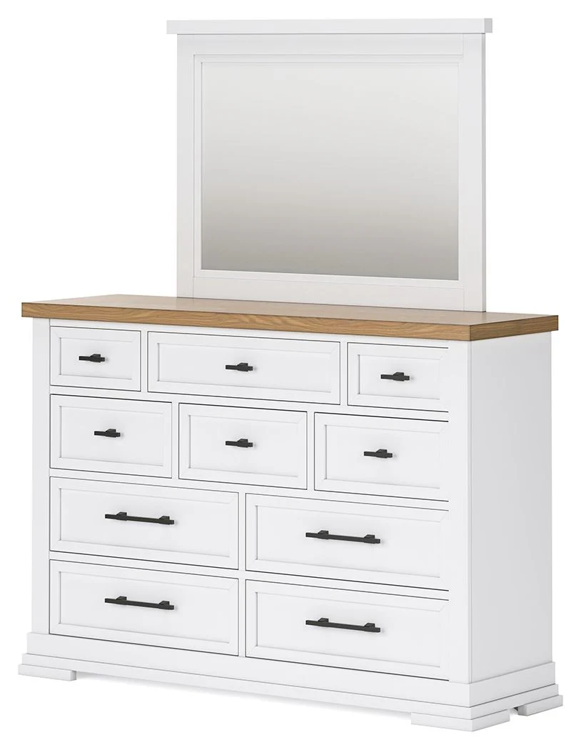 7530-ashbryn-dresser-and-mirror-white-natural-7.webp Ashbryn - Dresser And Mirror - White / Natural