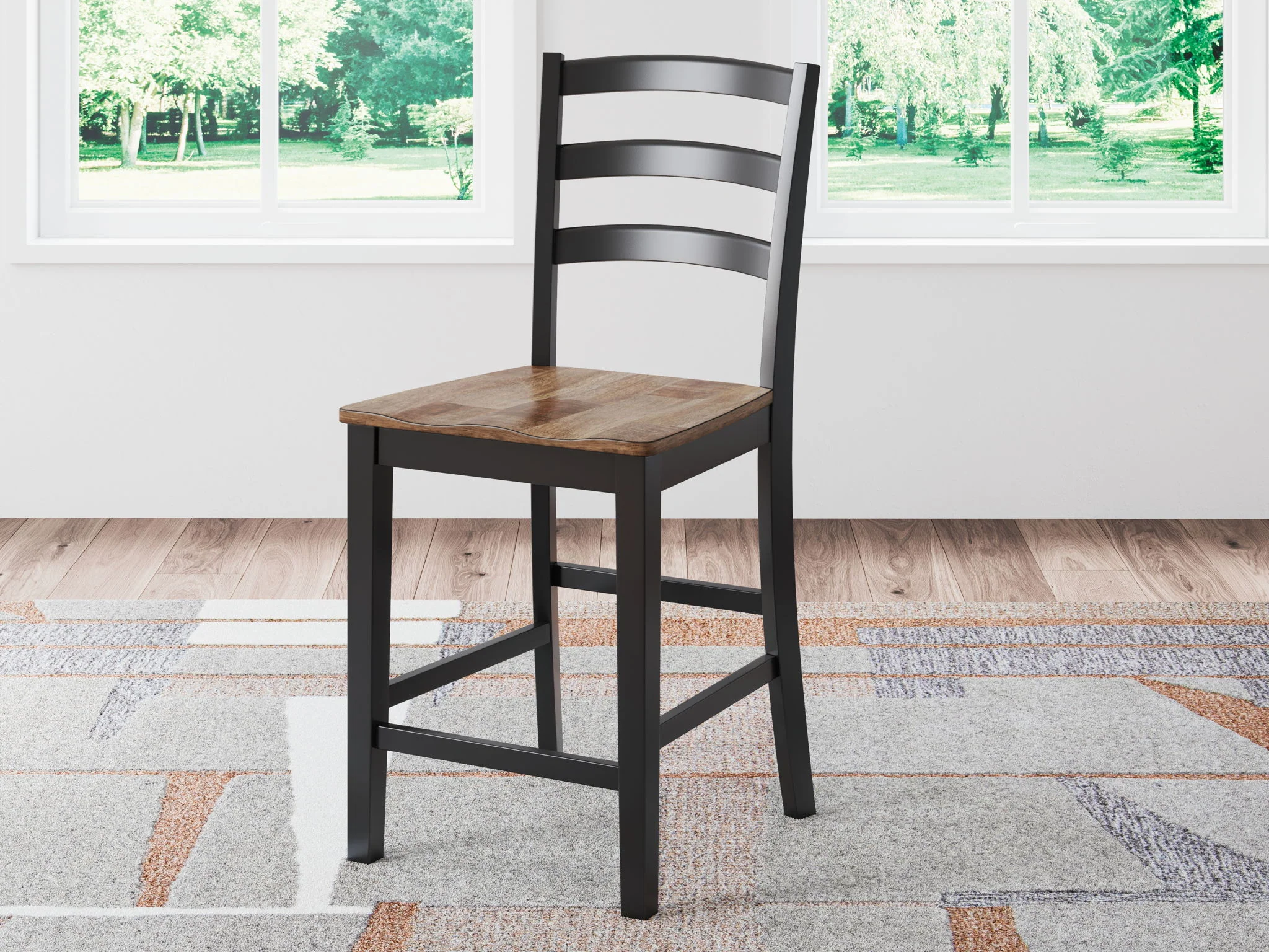 7557-wildenauer-barstool-set-of-2-brown-black-5.webp Wildenauer - Barstool (Set of 2) - Brown / Black