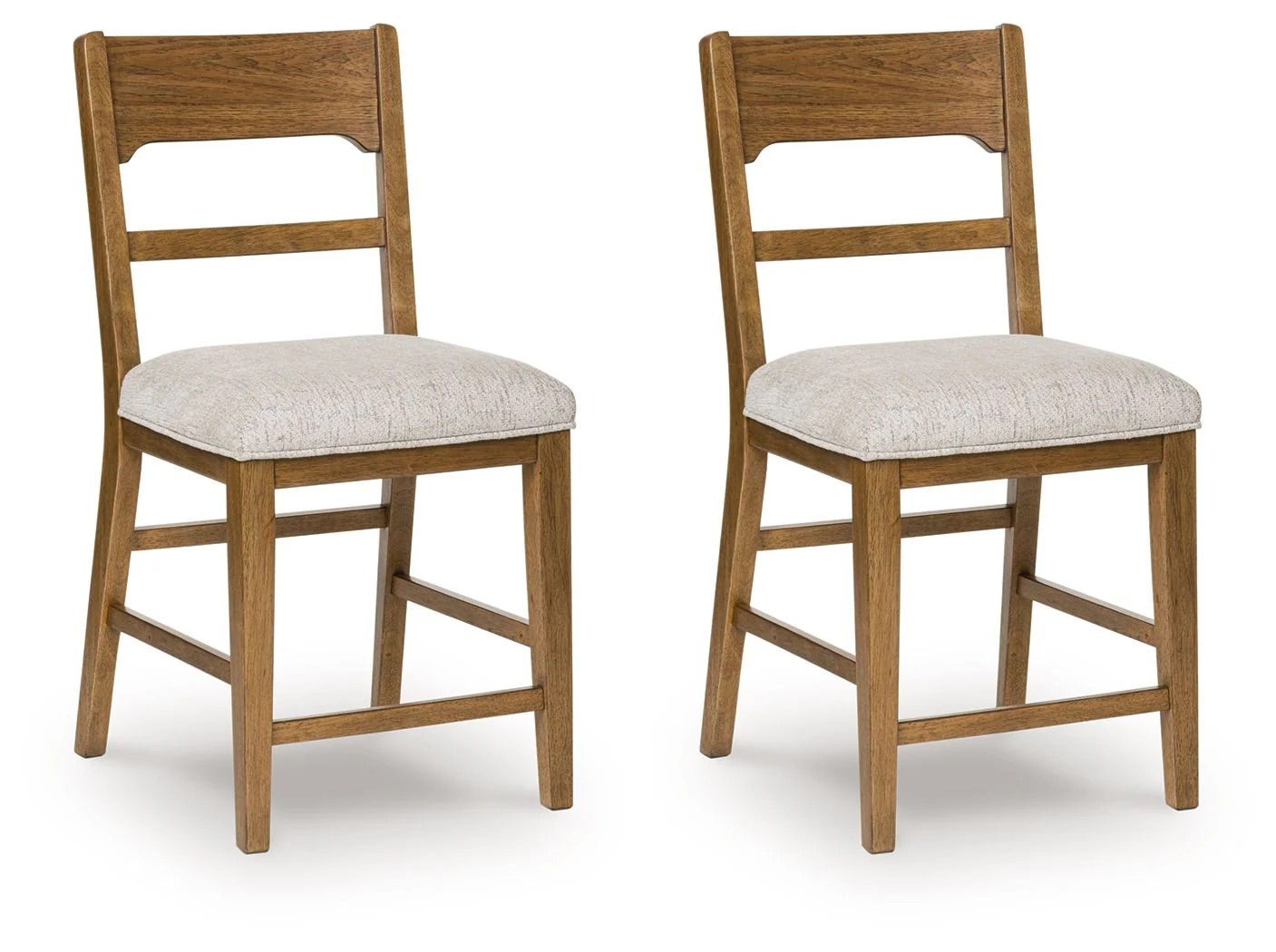 7621-cabalynn-upholstered-barstool-set-of-2-oatmeal-light-brown-1.webp Cabalynn - Upholstered Barstool (Set of 2) - Oatmeal / Light Brown
