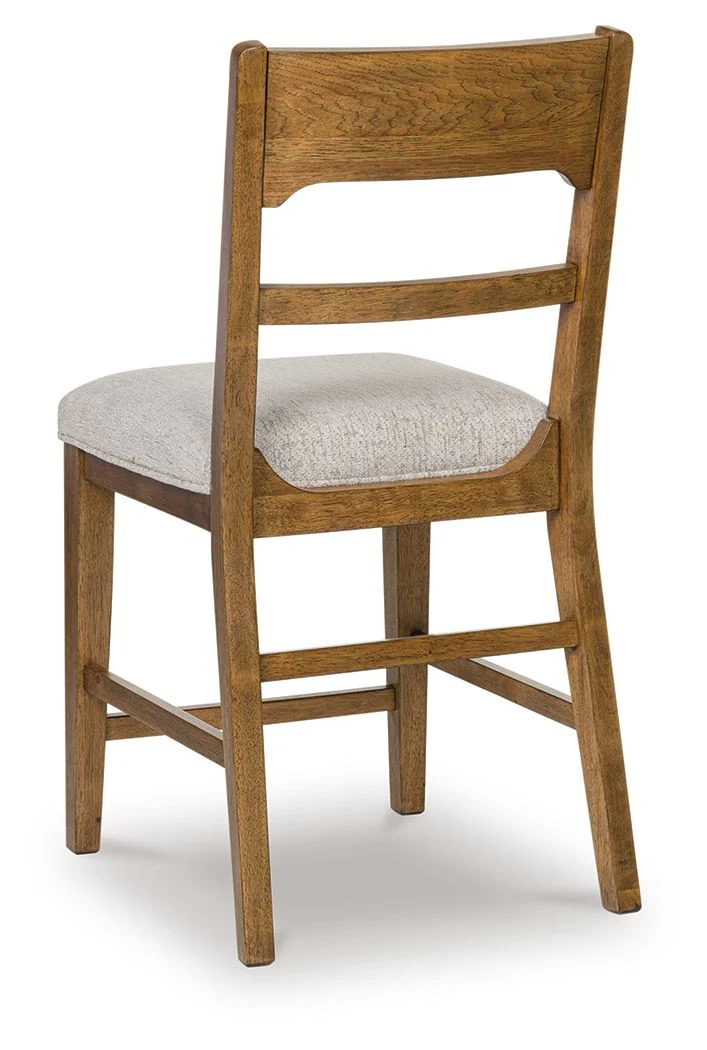 7621-cabalynn-upholstered-barstool-set-of-2-oatmeal-light-brown-5.webp Cabalynn - Upholstered Barstool (Set of 2) - Oatmeal / Light Brown