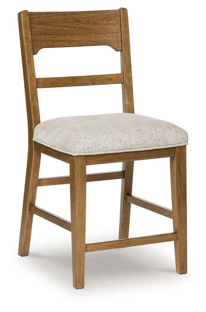 7621-cabalynn-upholstered-barstool-set-of-2-oatmeal-light-brown-7.webp Cabalynn - Upholstered Barstool (Set of 2) - Oatmeal / Light Brown