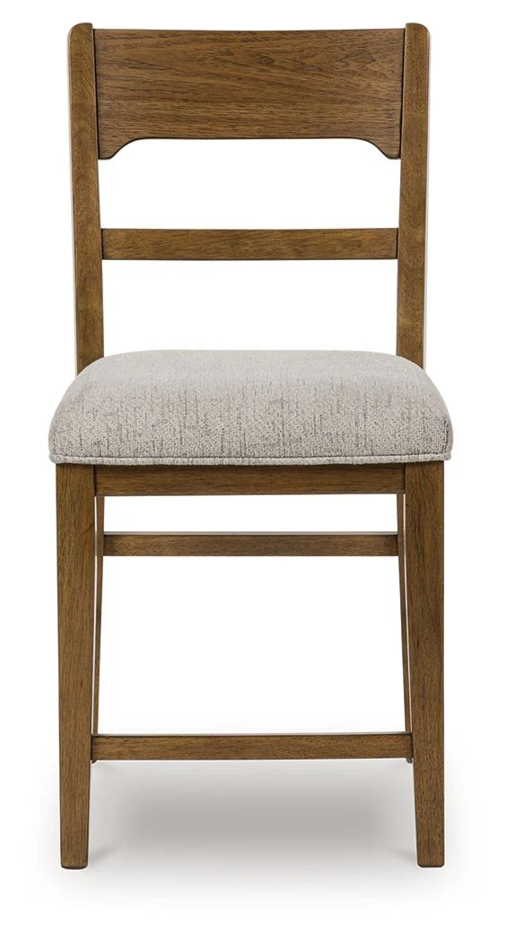 7621-cabalynn-upholstered-barstool-set-of-2-oatmeal-light-brown-8.webp Cabalynn - Upholstered Barstool (Set of 2) - Oatmeal / Light Brown