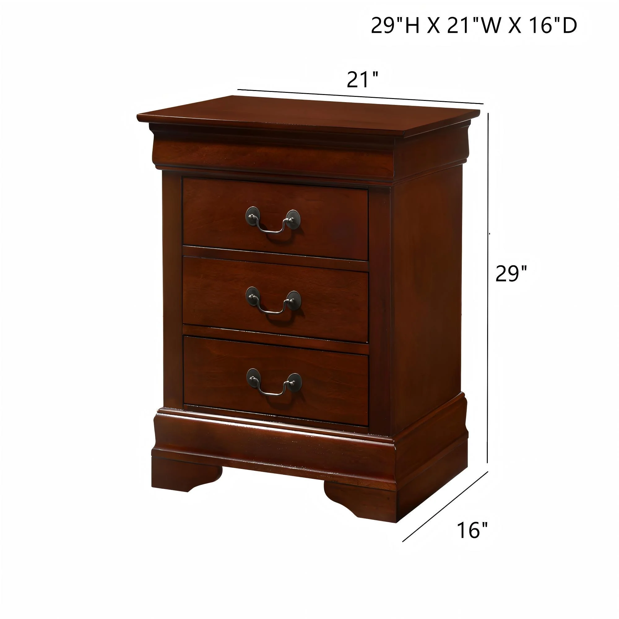 Louis Phillipe - Nightstand - Wood