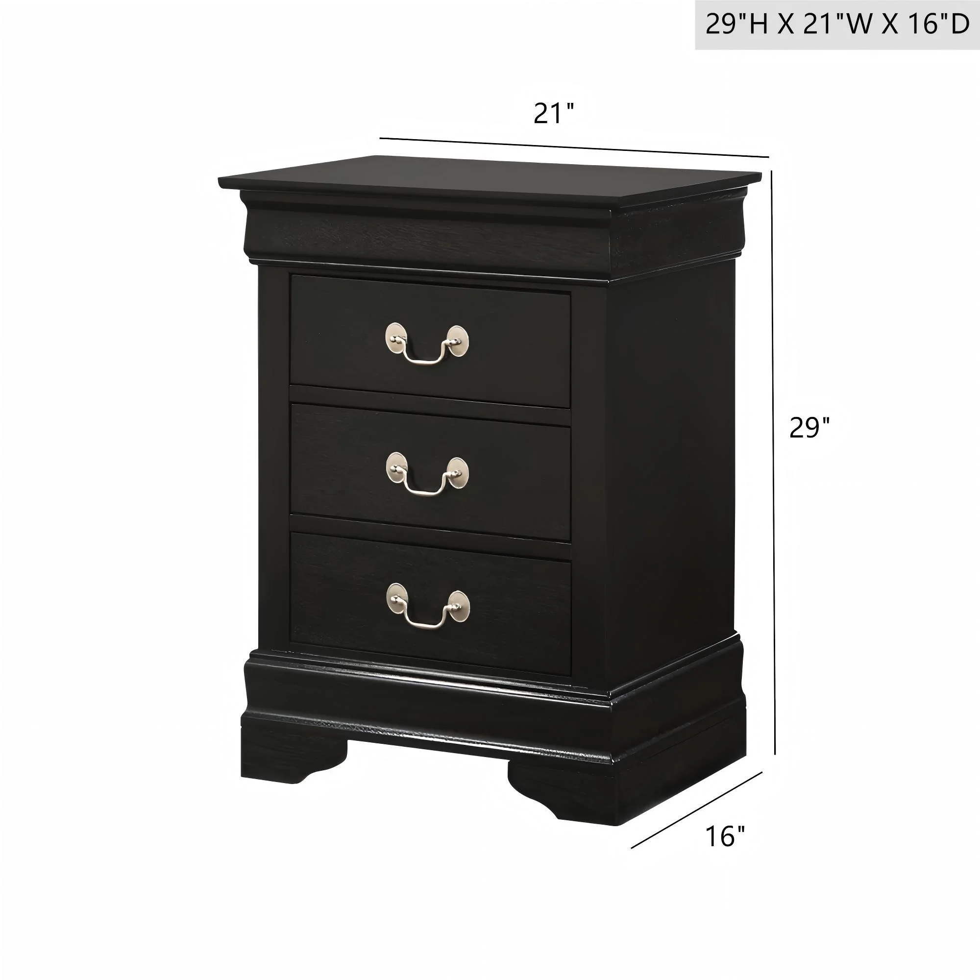 Louis Phillipe - Nightstand - Wood