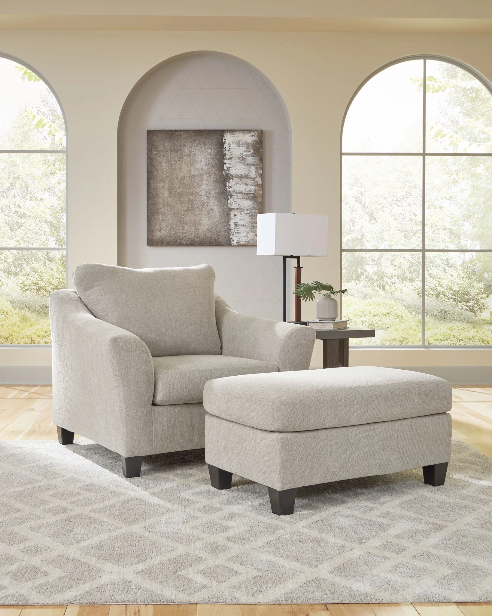Willarae - 2 Pc. - Chair And A Half, Ottoman - Taupe