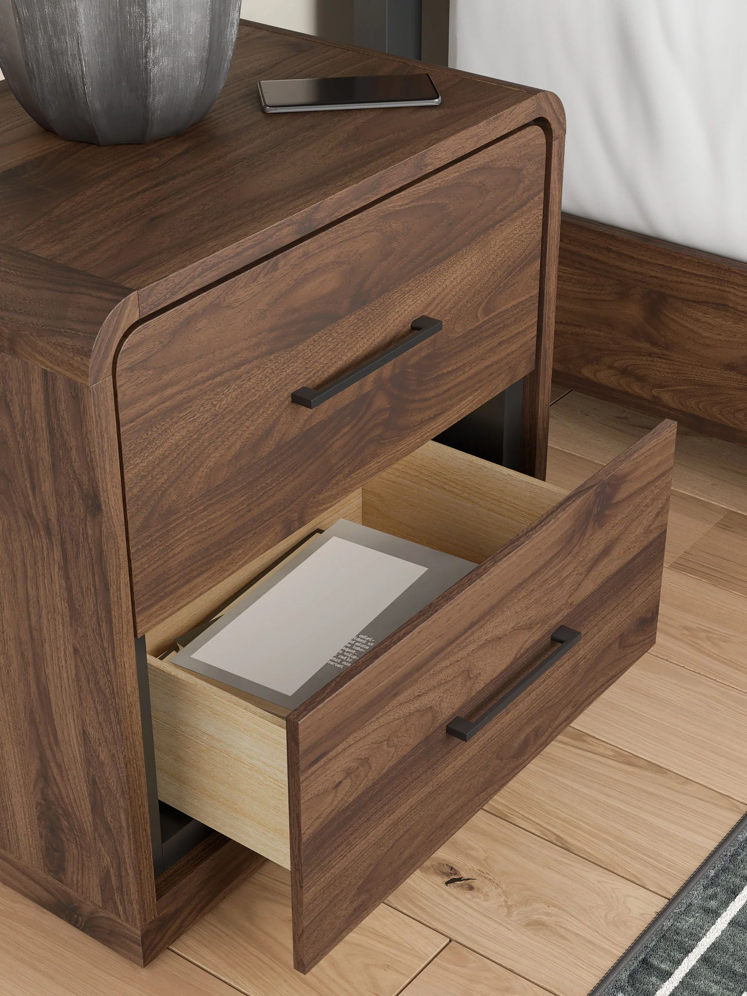 7769-fortlorn-two-drawer-night-stand-walnut-brown-3.webp Fortlorn - Two Drawer Night Stand - Walnut Brown