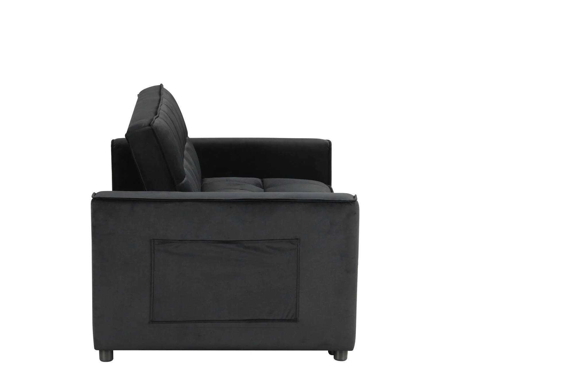7782-maeve-convertible-sleeper-loveseat-with-tufting-and-side-pocket-black-4.webp Maeve - Convertible Sleeper Loveseat With Tufting and Side Pocket - Black