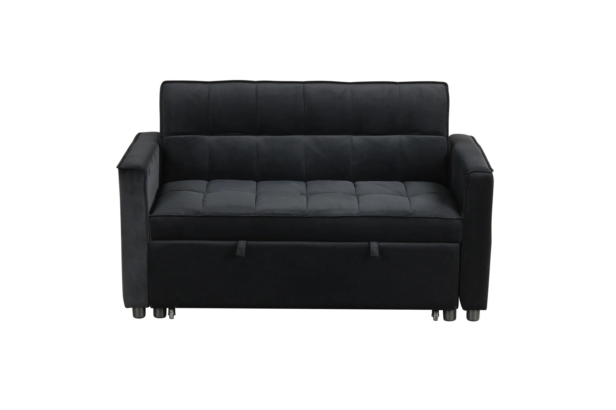 7782-maeve-convertible-sleeper-loveseat-with-tufting-and-side-pocket-black-7.webp Maeve - Convertible Sleeper Loveseat With Tufting and Side Pocket - Black