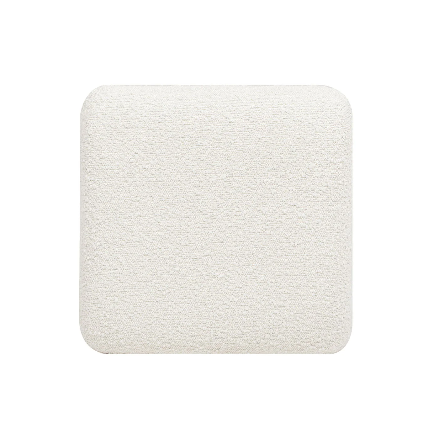 Lucia - Backless Upholstered Counter Stool With Frame - Ivory White