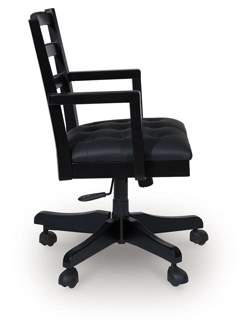 Wildenauer - Home Office Swivel Desk Chair - Brown / Black