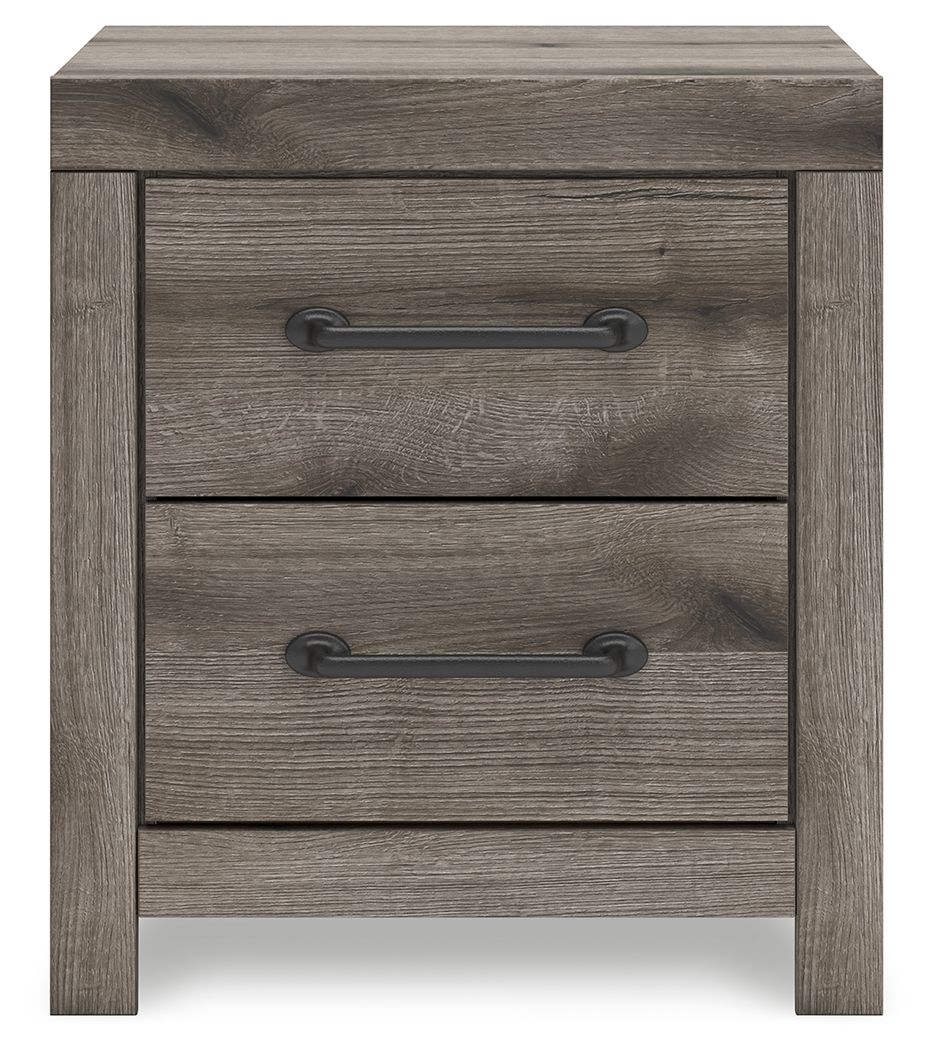 7908-graystorm-two-drawer-night-stand-brown-gray-2.jpg Graystorm - Two Drawer Night Stand - Brown Gray