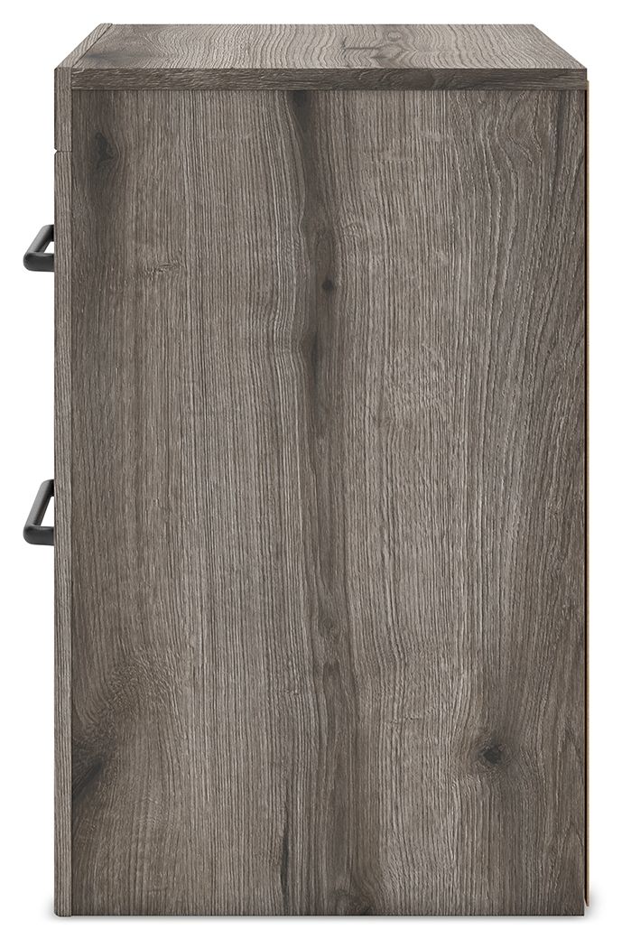 7908-graystorm-two-drawer-night-stand-brown-gray-4.jpg Graystorm - Two Drawer Night Stand - Brown Gray