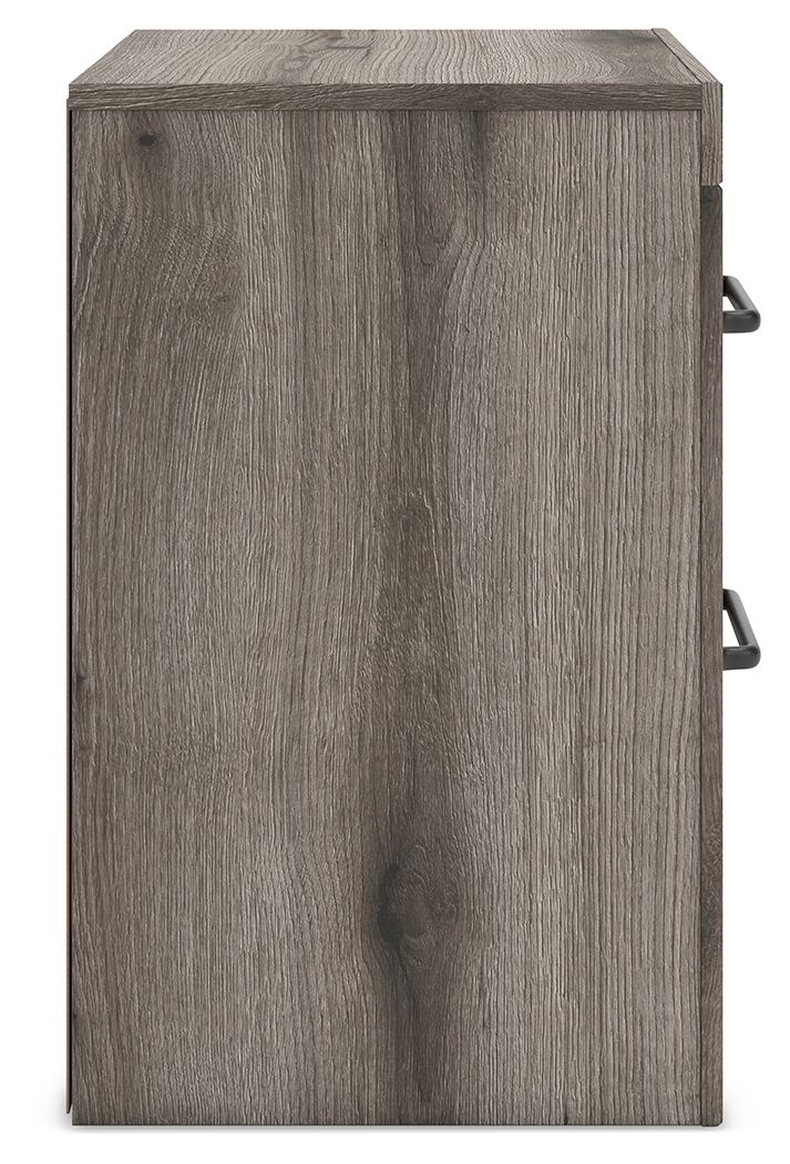 7908-graystorm-two-drawer-night-stand-brown-gray-6.jpg Graystorm - Two Drawer Night Stand - Brown Gray