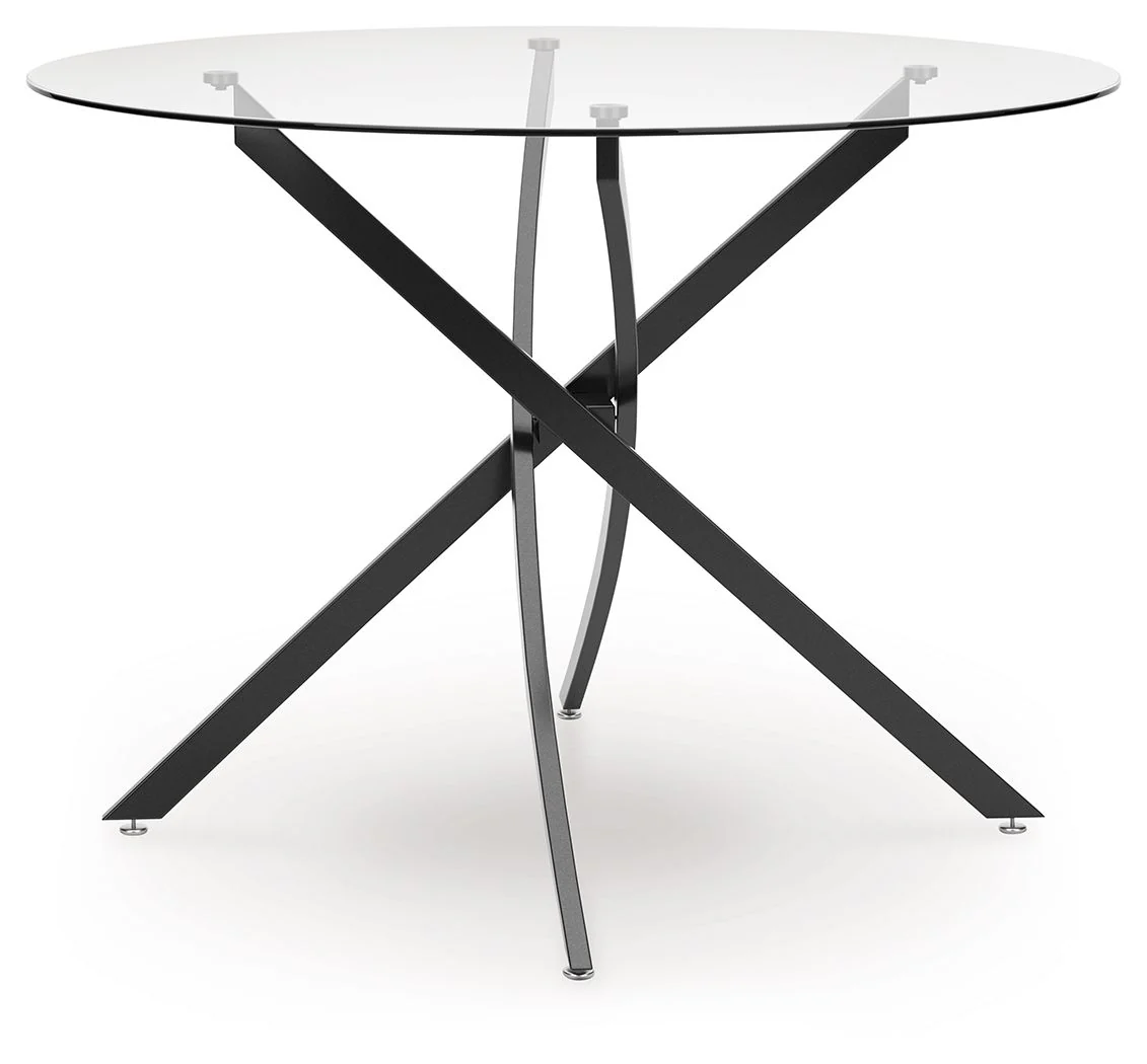 Pharwynn - 5 Pc. - Dining Room Table, 4 Side Chair - Black