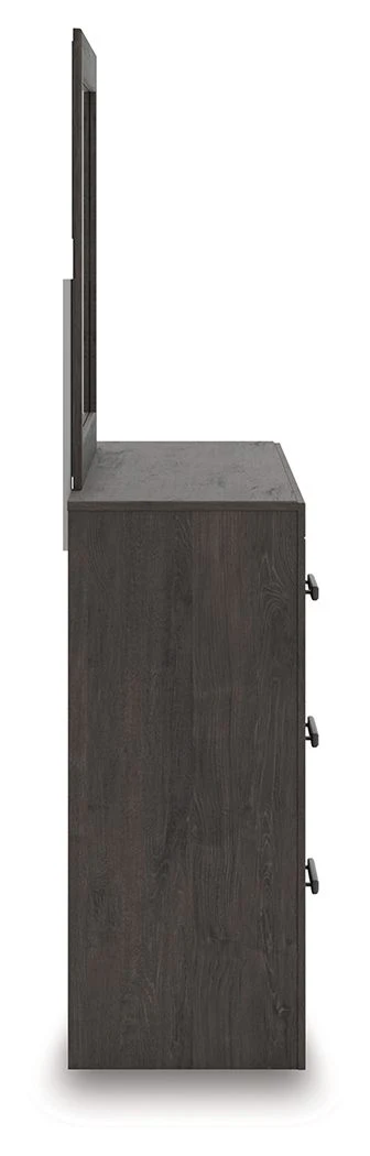 Prendonea - Dresser and Mirror - Charcoal