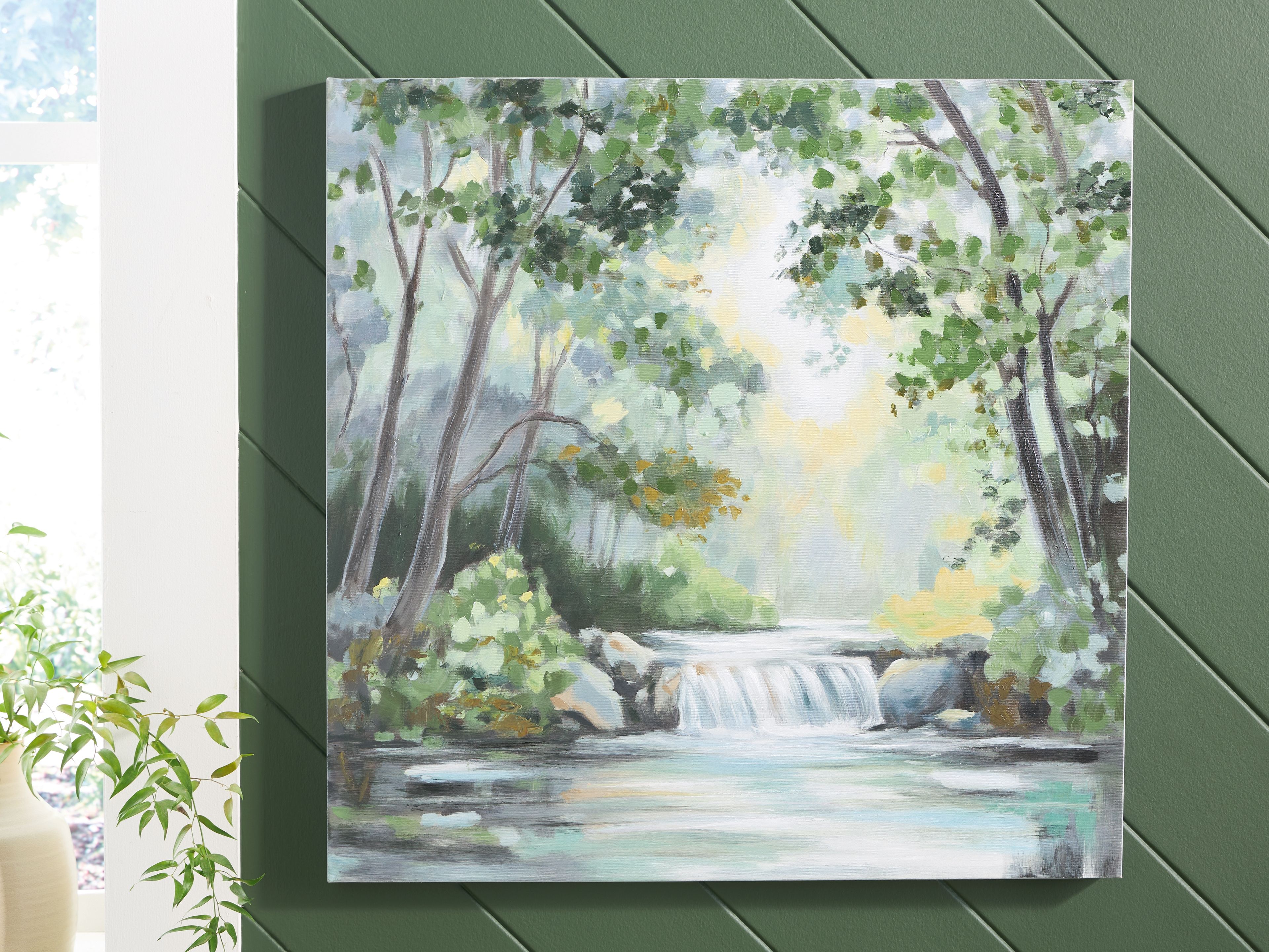 7932-evermaddick-wall-art-green-gray-white-2.jpg Evermaddick - Wall Art - Green / Gray / White