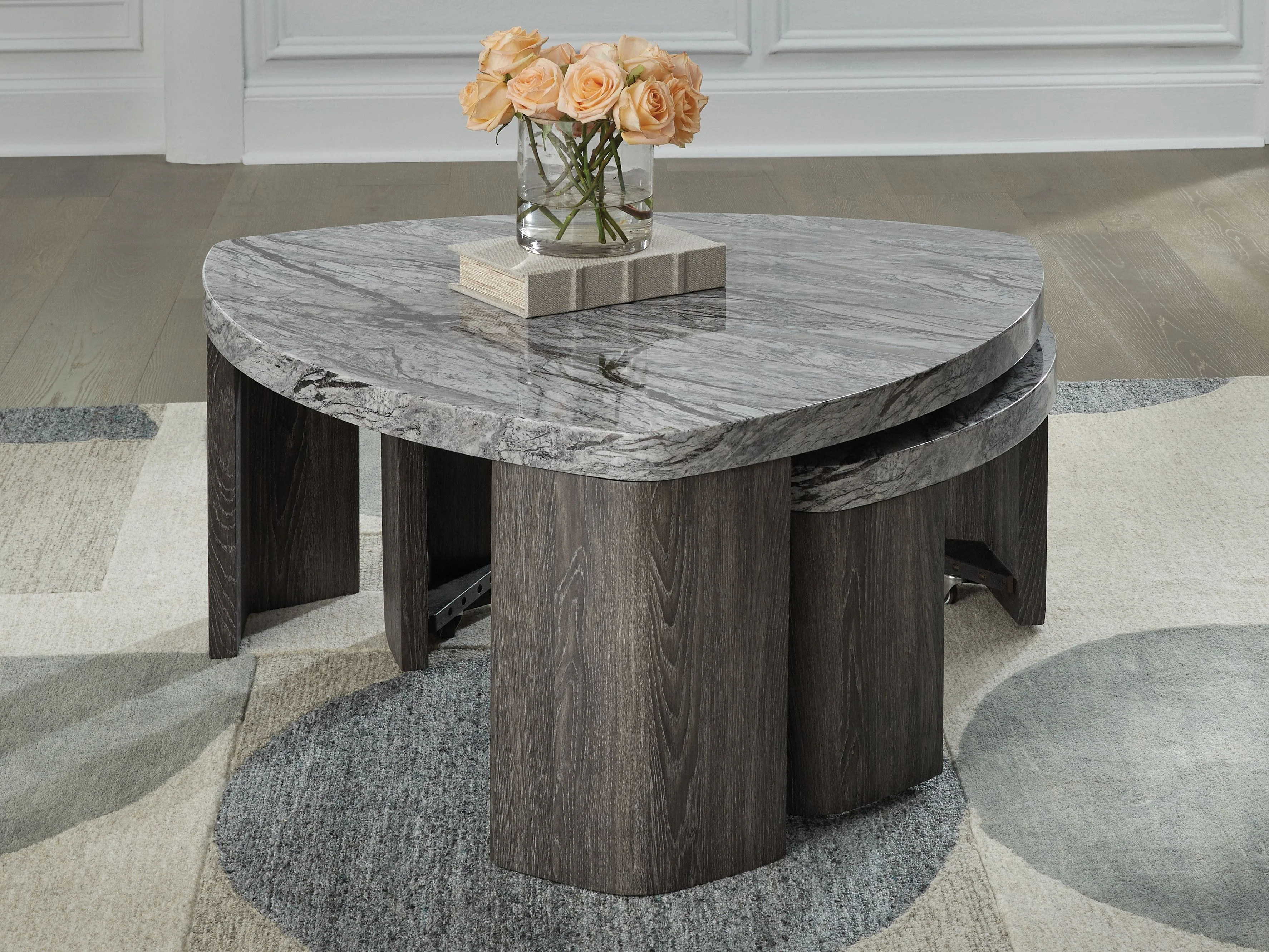 7967-surmour-stacked-cocktail-table-gray-brown-8.webp Surmour - Stacked Cocktail Table - Gray / Brown