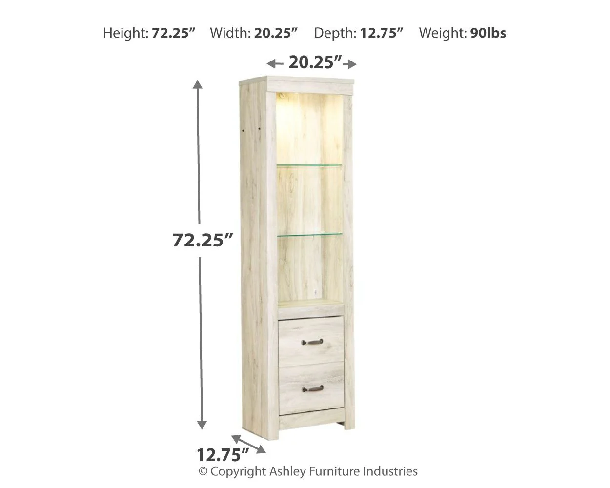 7975-bellaby-pier-2-drawers-whitewash-4.webp Bellaby - Pier - 2 Drawers - Whitewash