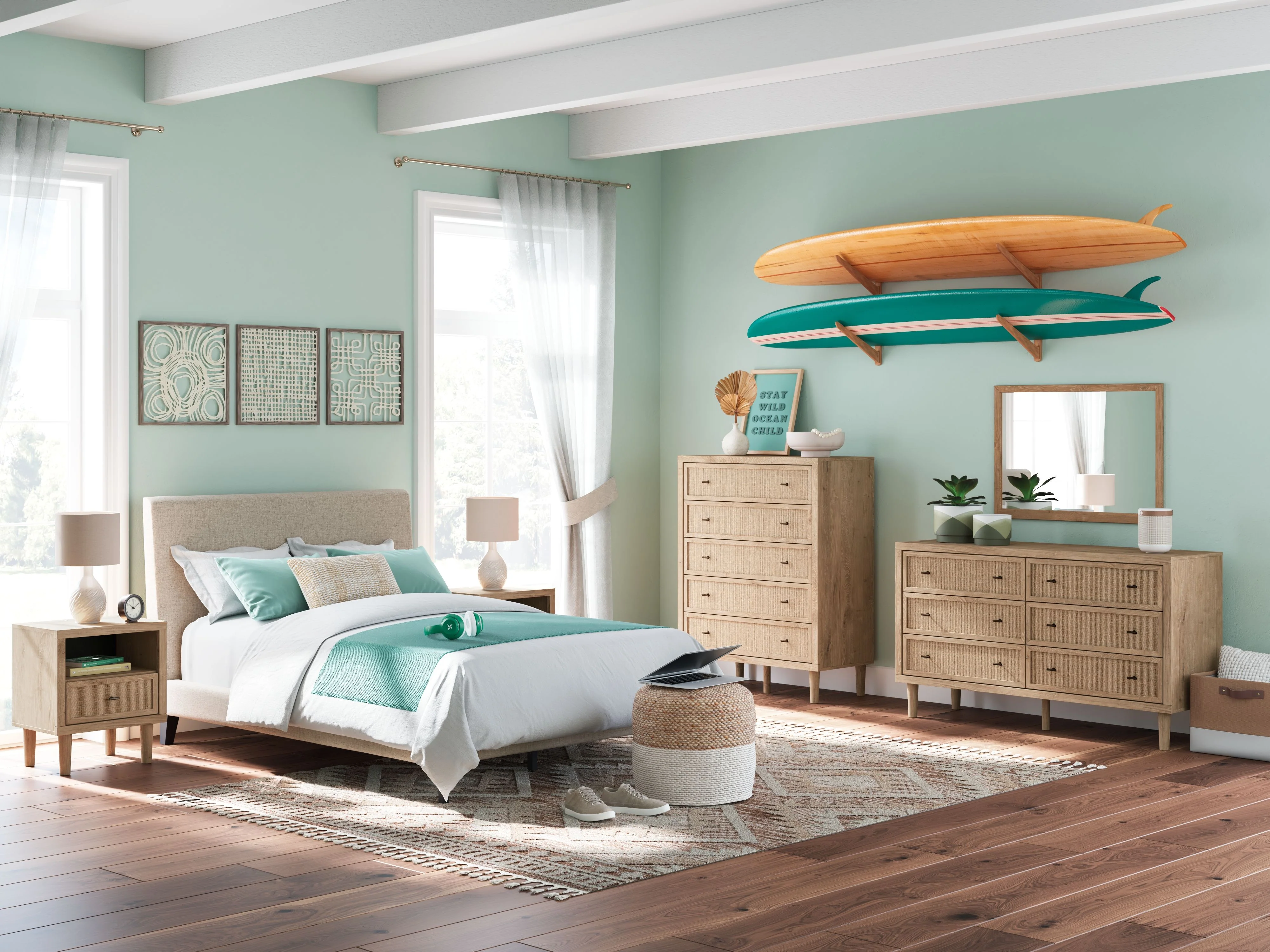 7995-cielden-five-drawer-wide-chest-two-tone-6.webp Cielden - Five Drawer Wide Chest - Two-Tone